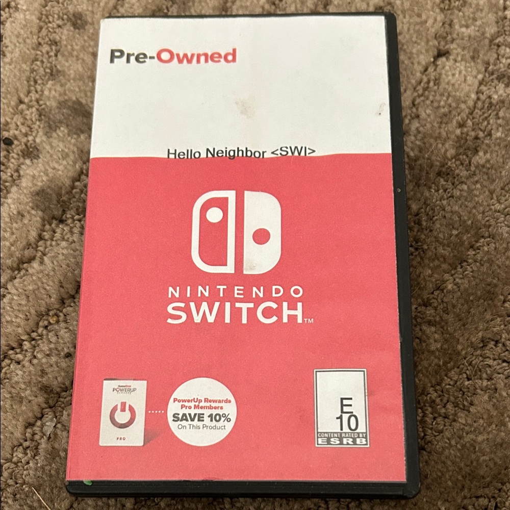 Nintendo Switch Hello Neighbor Game - Red Cover